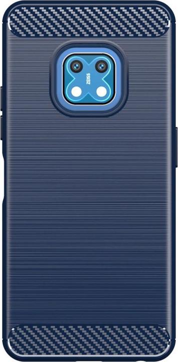 Produktbild Cover-Discount Nokia XR20 - Metall Carbon Look Hülle dunkelblau (Nokia XR20)