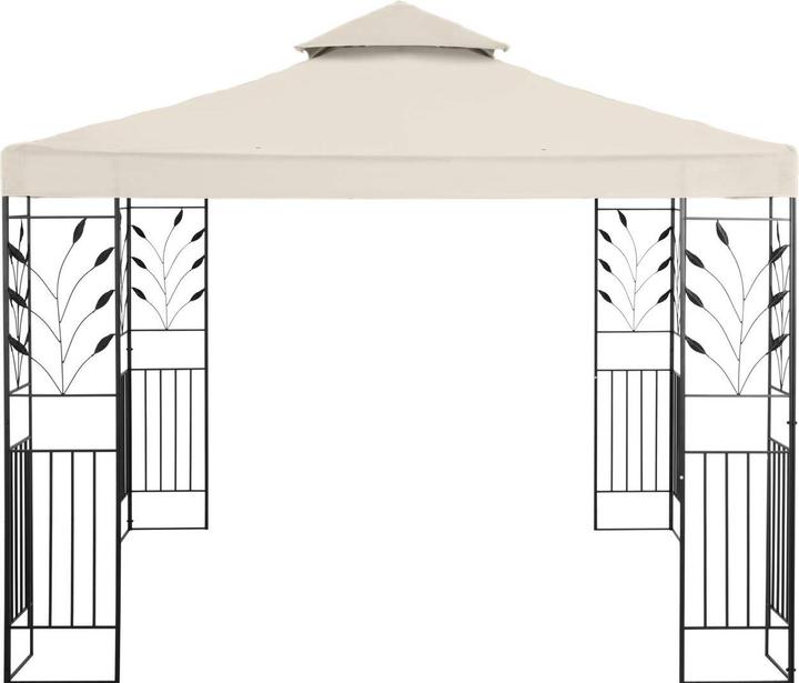 Produktbild Uniprodo UNI PERGOLA 3X3B Gartenpavillon Rankenmotiv Pavillon Festzelt Partyzelt Metall 3x3m beige (300 cm, 300 cm)