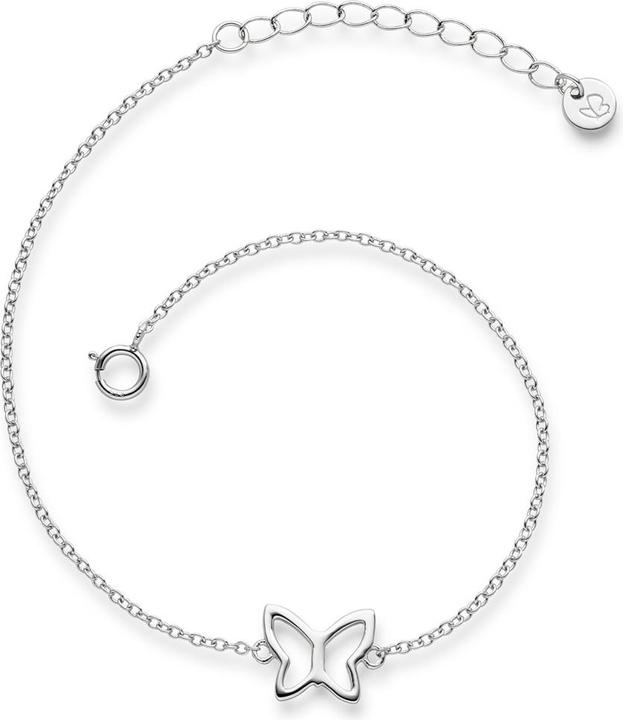 Immagine prodotto Glanzstücke München Farfalla da donna in argento 17,0 cm di lunghezza base + 3,0 cm di estensione - 6014 (17 cm, Argento)