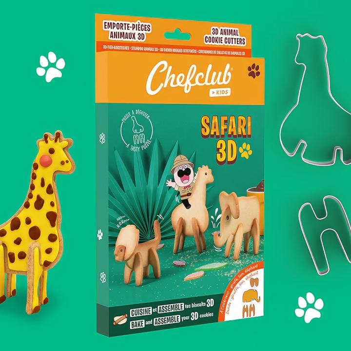 Actual product image Chefclub Biscuit cutter Safari 3D 8pcs.