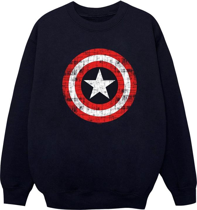 Avengers Captain America Scratched Shield Sweatshirt Jungen