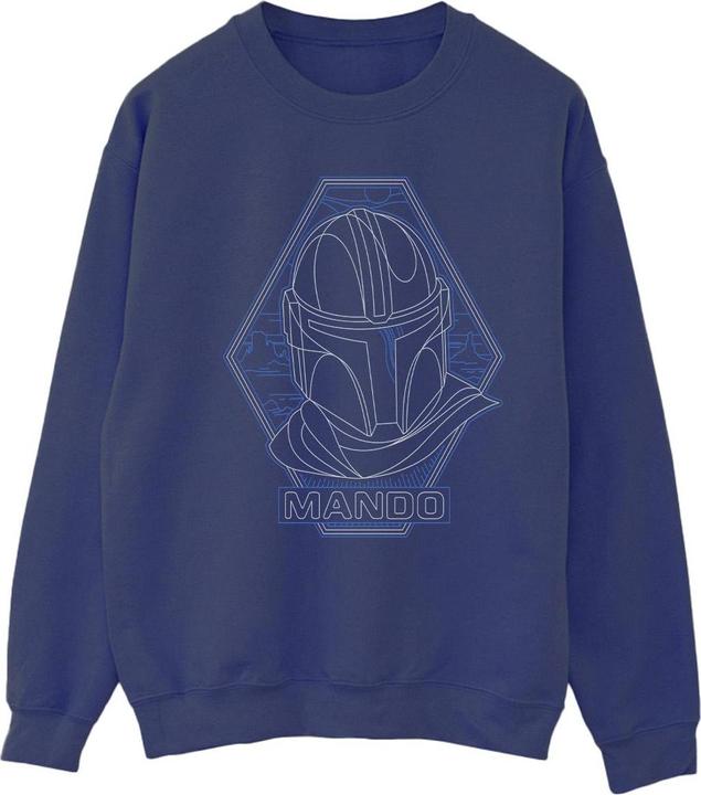 Star Wars The Mandalorian Outline Helm Diamond Sweatshirt (M)