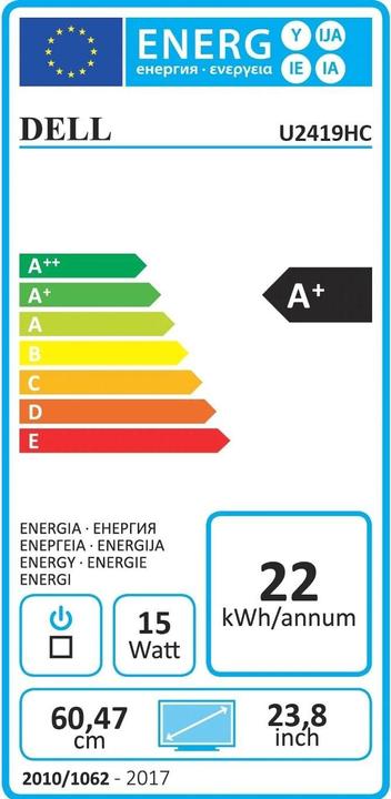 Etichetta energetica Dell UltraSharp U2419HC (1920 x 1080 pixel, 23.80")
