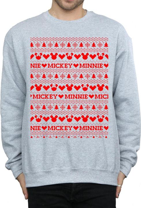 Immagine prodotto Disney Mickey And Minnie Christmas Fair Isle Felpa Uomo (XXL)