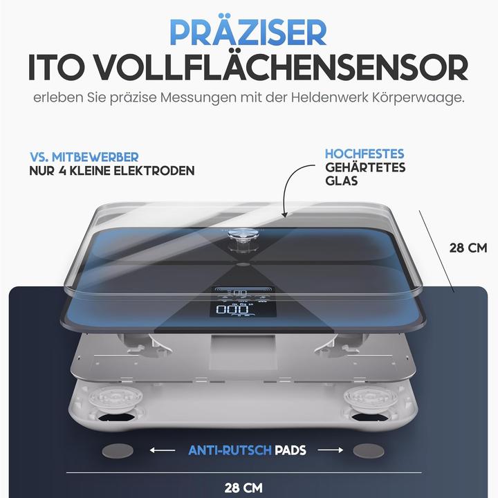 Image du produit Heldenwerk Personenwaage mit App (180 kg)