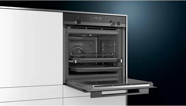 Actual product image Siemens HR478G5B6S iQ500 Built-in oven w. steam support Black, stainless steel