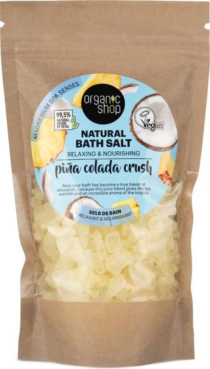 Organic Shop Pina Colada Crush Entspannendes, nährendes Naturbadesalz 500g (Badeperlen)