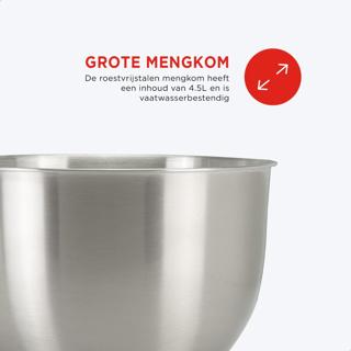 Image du produit Bourgini Classic Kitchen Chef - Keukenmachine - Rood (1250 W)