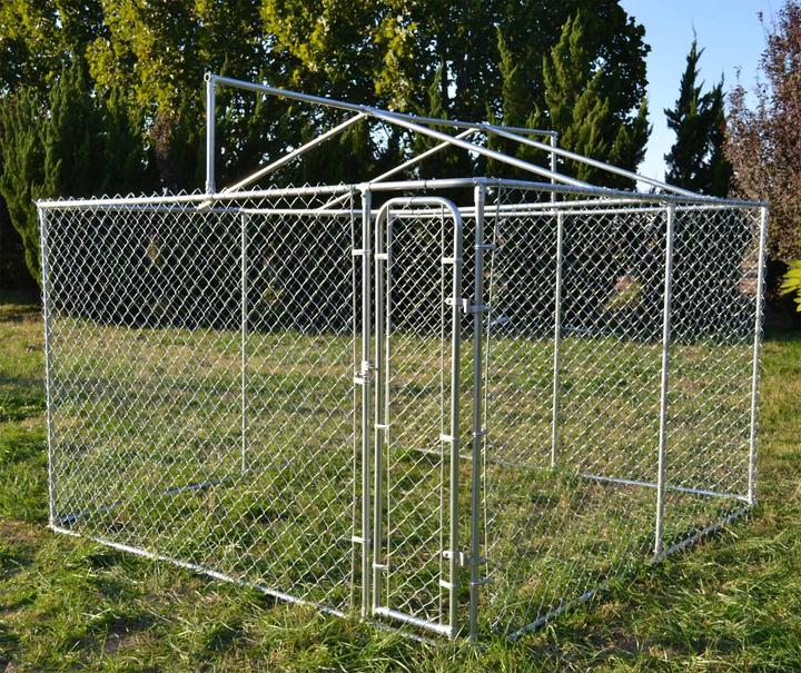 Produktbild Wiltec Hundezwinger 3x3m Dach Hundegehege Hundehütte Hundekäfig Freilaufgehege Tier (Hundezwinger)
