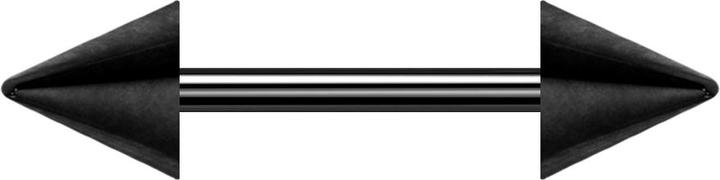 Produktbild Star Piercing Micro Barbell schwarz mit zwei Cones (Titan G23, ohne Messing)