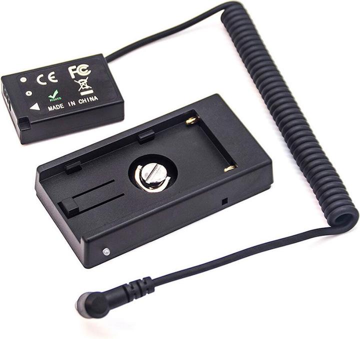Immagine prodotto Caruba Batteria fittizia Canon LP E17 (DR E18) + soffietto per batteria F970 (cavo a molla) (Batteria della fotocamera)