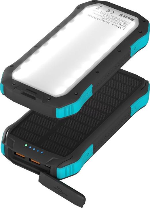 Produktbild Lamax Journey Lithium Polymer (LiPo) Wireless charging Black (12000 mAh, 20 W, 44.40 Wh)