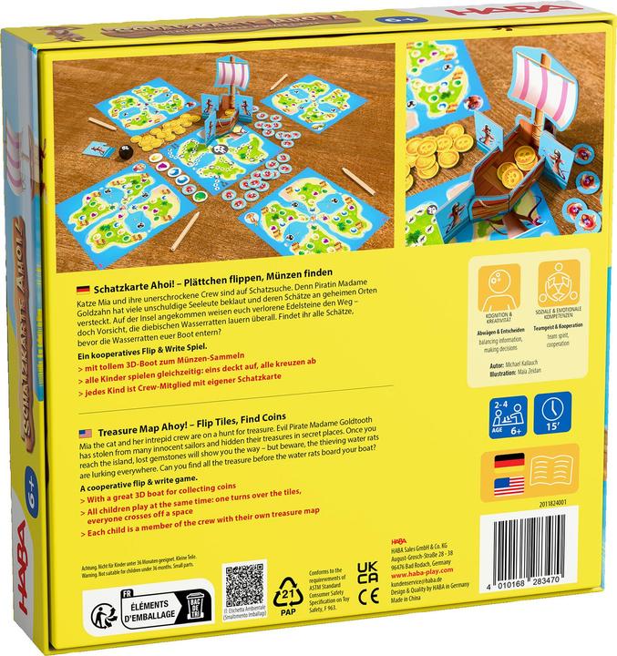 Actual product image Haba Treasure map Ahoy! (English, German)