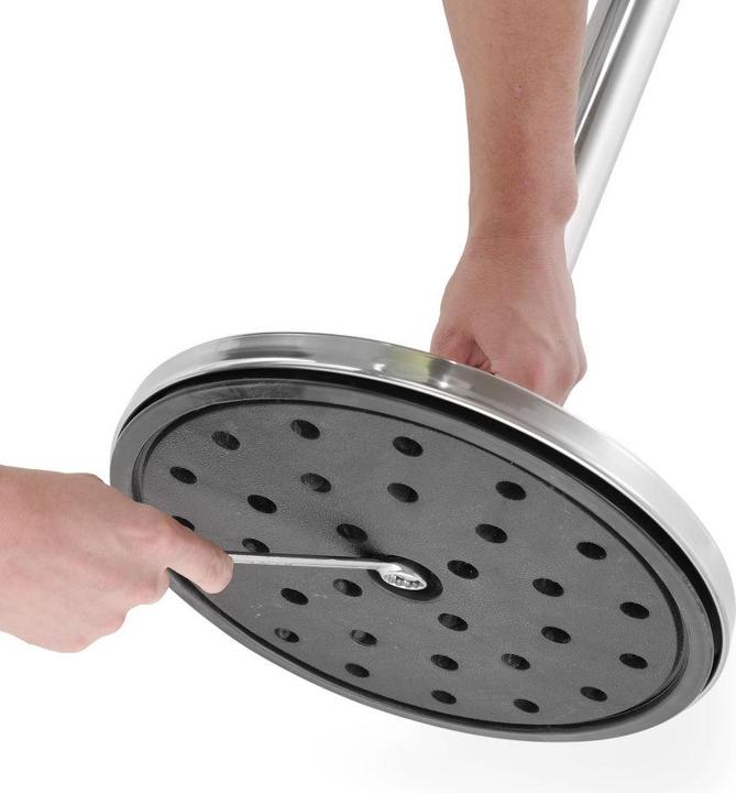 Actual product image Hendi Barrier post stainless steel + base plate