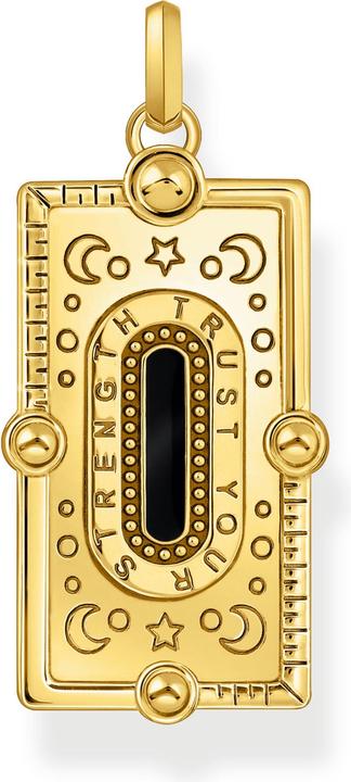 Immagine prodotto Thomas Sabo Ciondolo a catena Snake con smalto nero a freddo e pietre colorate placcato oro (Argento 925, Smalto/argento, Smalto)