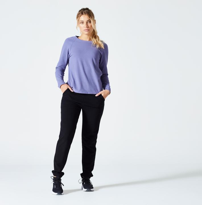 Actual product image Domyos Jogging trousers ladies slim - 500 black (W30/L31)