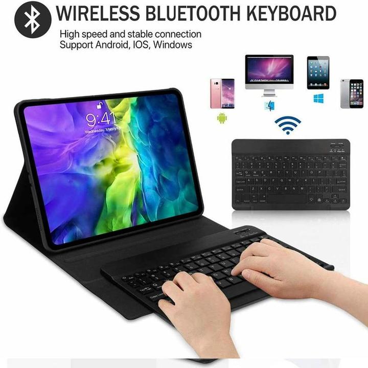 Produktbild Lobwerk 2in1 Keyboard Cover für Apple iPad Pro 11 2020 mit Standfunktion Tastatur Gold