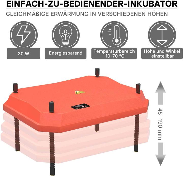 Produktbild Fudajo 30x40cm Küken-Wärmeplatte Temperaturregler 30W Heizplatte Kükenaufzucht (30 W)