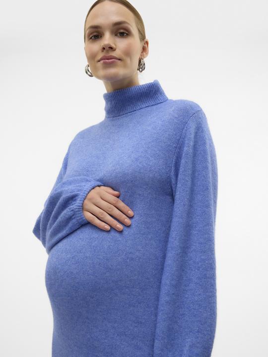 Image du produit Mamalicious Coupe normale Col roulé Poignets élastiques Manches ballon Robe courte Robe en maille (L)