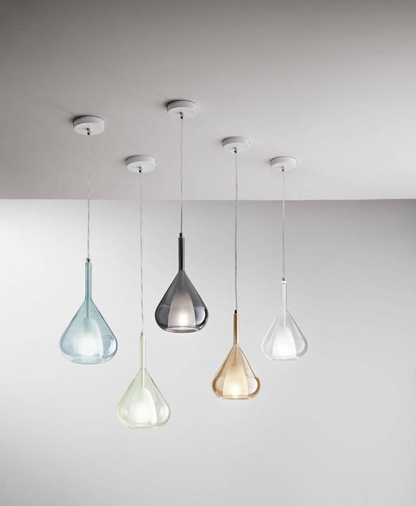 Actual product image Fabas Luce Pendant light purple E27 Ø500mm amber 5x40W (E27)