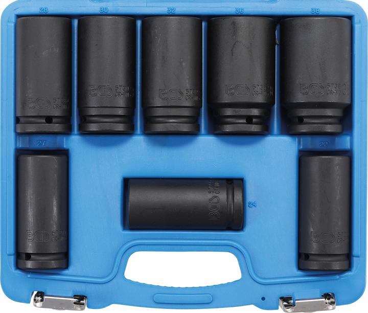 BGS Power socket spanner socket set (22 mm, 24 mm, 27 mm, 28 mm, 30 mm, 32 mm, 36 mm, 38 mm)
