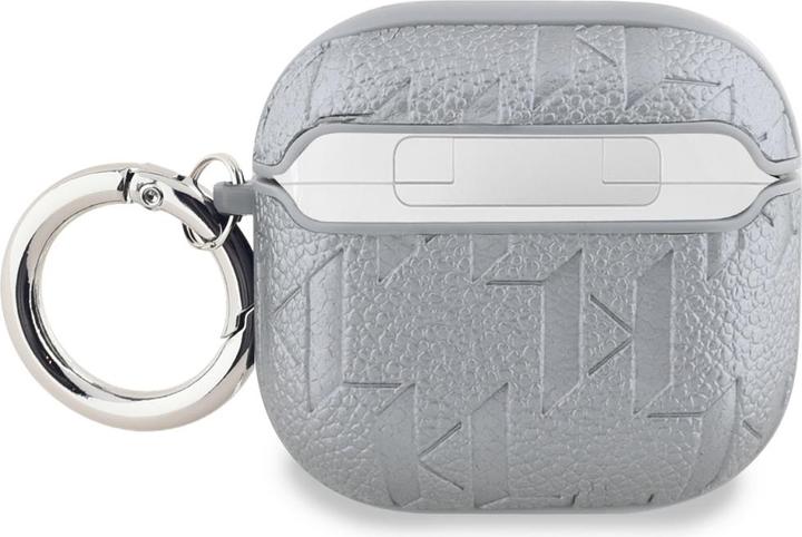 Produktbild Karl Lagerfeld Monogram Choupette Head case for AirPods 4 - silver (Kopfhörer Tasche)