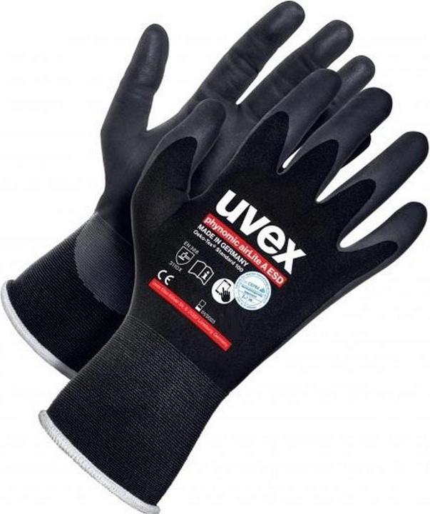 Produktbild Uvex Safety Mechanikerhandschuh Phynomic AirLite A ESD, Schwarz (12)