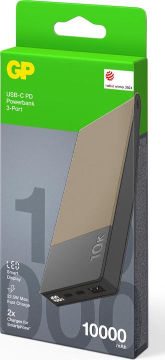 Actual product image GP Batteries GP Powerbank M2+ USB-C PD 10000 mAh - Beige (10000 mAh)
