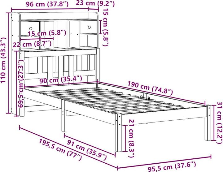 Produktbild VidaXL Nonie (90 x 190 cm)