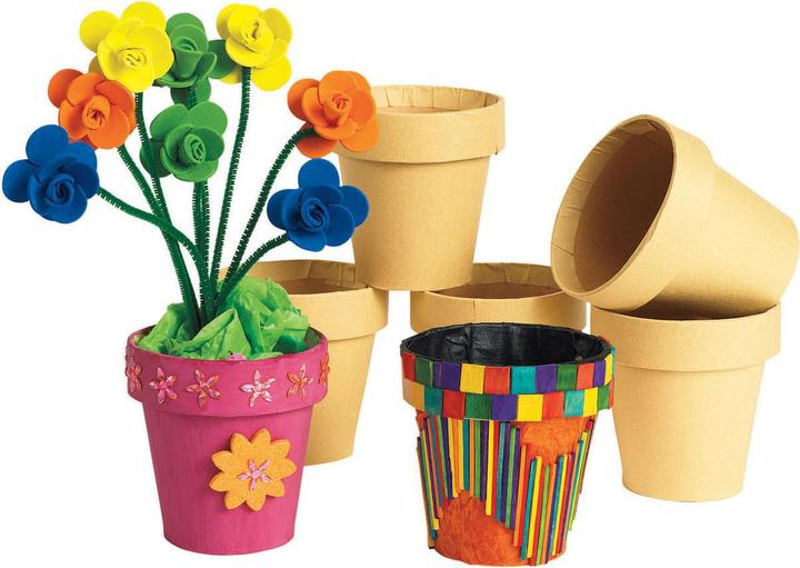 Produktbild Colorations - Dekorieren Sie Ihren eigenen Blumentopf Pappmaché, Set (8.20 cm)