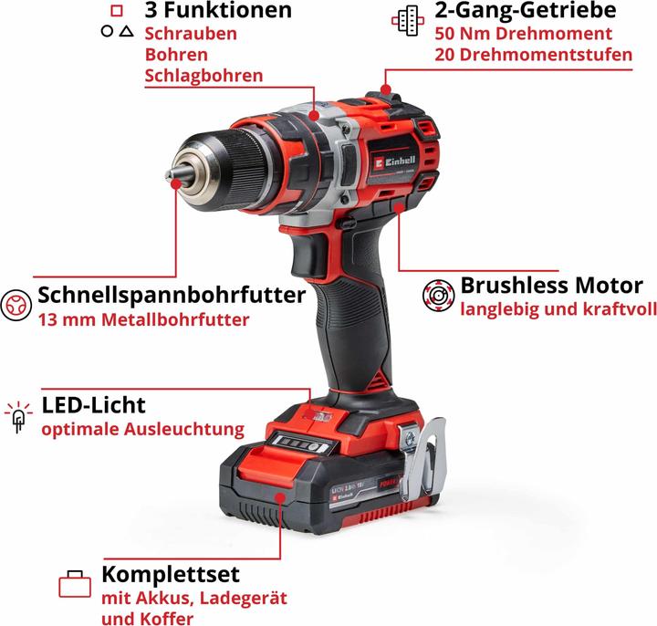 Produktbild Einhell TE-CD 18/50 Li-i BL (Akkubetrieb)