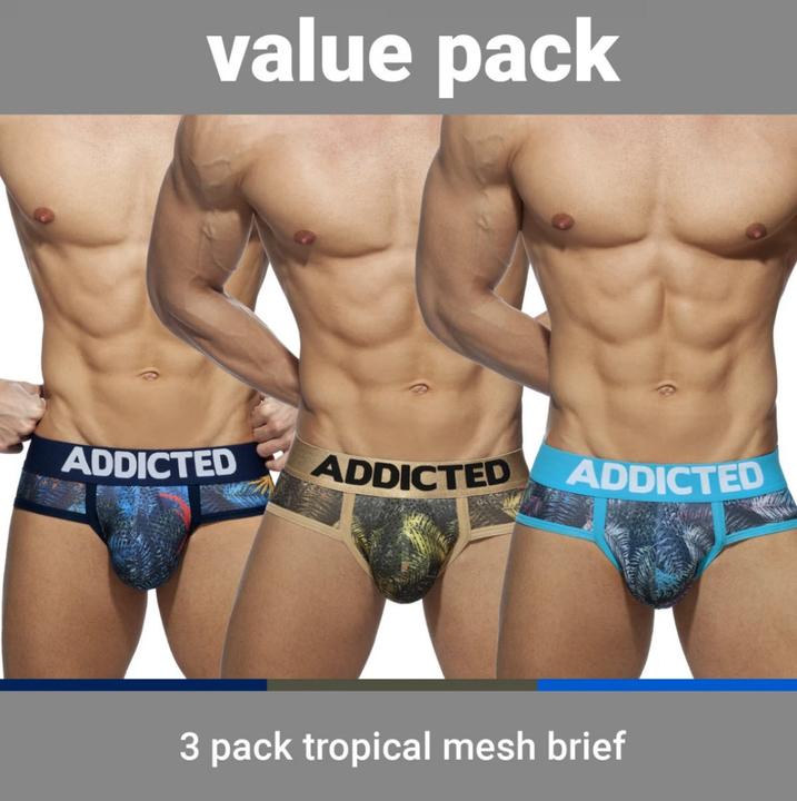 Produktbild Addicted Three Pack Tropical Mesh Brief Push up (XL)