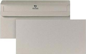 Actual product image Posthorn Envelope DIN long 220x110 mm (WxH) without window 75g/m² with self-adhesive recycled paper grey (220 x 110 mm, 1000 x)
