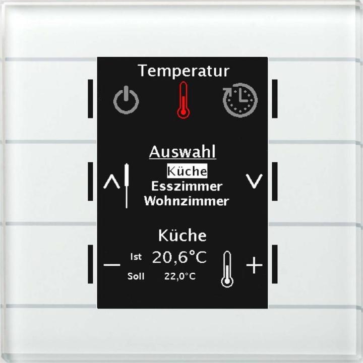 Produktbild MDT MDTtechno. Glas Bedienzentrale Smart mit Farbdisp BE-GBZW.01
