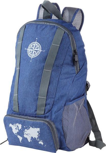 Produktbild Troika SET WELTENBUMMLER mit Rucksack blau und Schlüsselanhänger, blau/grau (12 l)