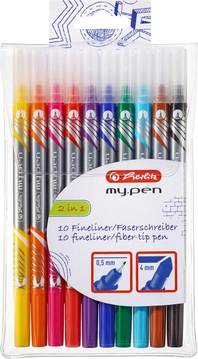Produktbild Herlitz my.pen Fineliner und Fasermaler (Mehrfarbig, 10 x)