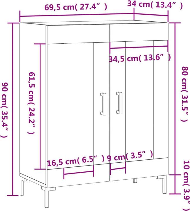 Image du produit VidaXL Xenthia (69.5 x 34 x 90 cm)