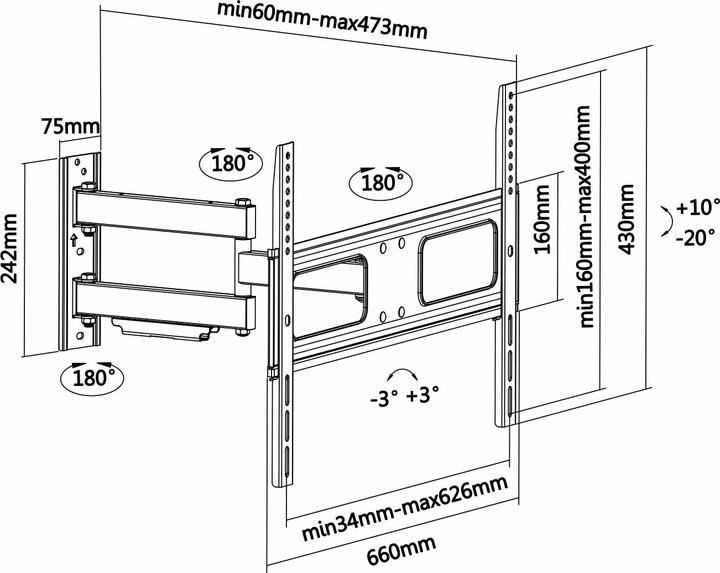 Actual product image Aisens WT70TSLE-025 (Wall, 70", 50 kg)