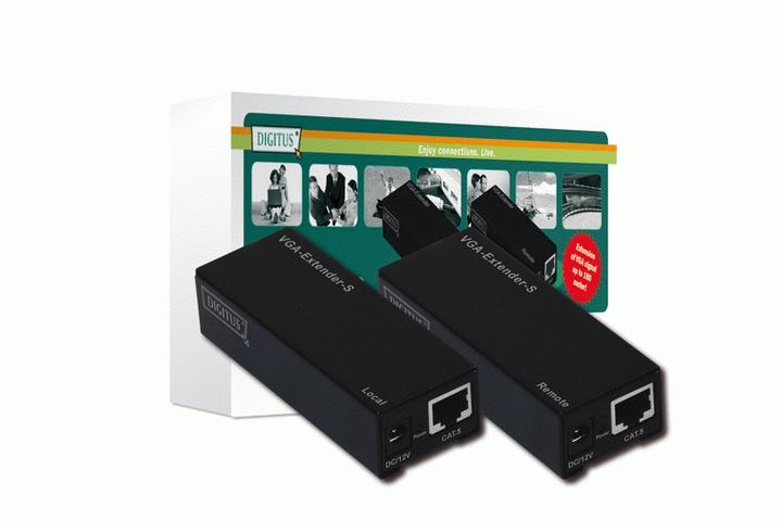 Produktbild Digitus VGA Extender über RJ45 Cat5, bis 80m, Einzelport (U/UTP, CAT5e, 10 m)