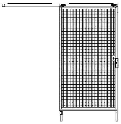 Image du produit TTS Schiebtür Maschinenschutzgitter B2480xH2000 mm RAL 1018
