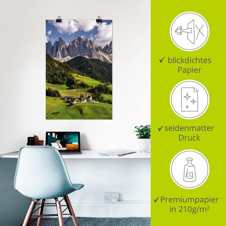 Produktbild Artland Sommer in Südtirol in den Dolomiten U3LX (80 x 120 cm)