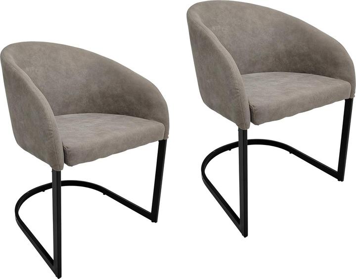 Produktbild HTI-Living Stuhl Vemal Grau 2er-Set