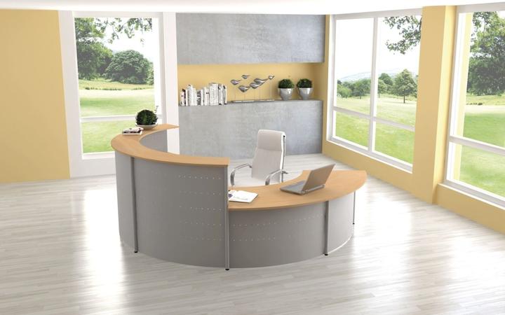 Actual product image Kerkmann Genua add-on counter beech, silver 118.0 x 70.0 x 115.0 cm