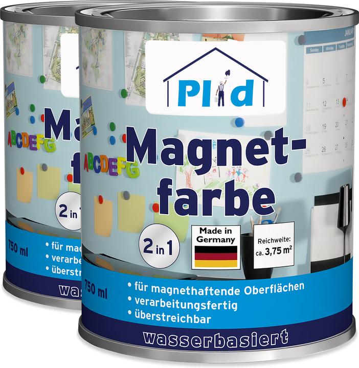 Produktbild Plid Magnetfarbe 1,5L Anthrazitgrau für ca. 4m²/ Magnet Farbe Magnetlack Magnetwand (Anthrazitgrau, 1.50 l)