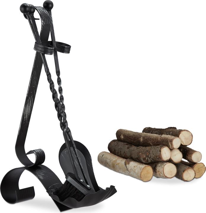 Immagine prodotto Relaxdays Posate da camino (21 x 36 x 57 cm)