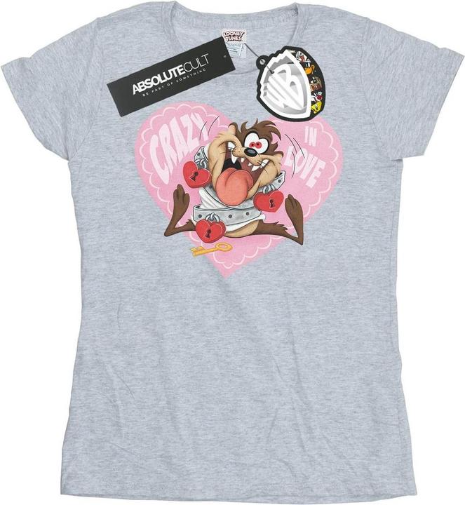 Looney Tunes Taz Valentine's Day Crazy In Love TShirt (L)