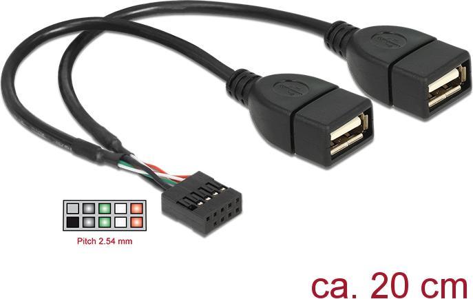 Produktbild Delock USB A – 3pin (0.20 m)