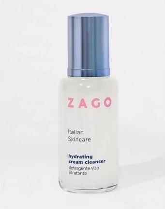 Zago Milano Hydrating Cream Cleanser with Mint Extract Vegan 100ml (Cleaning cloths, 100 ml)