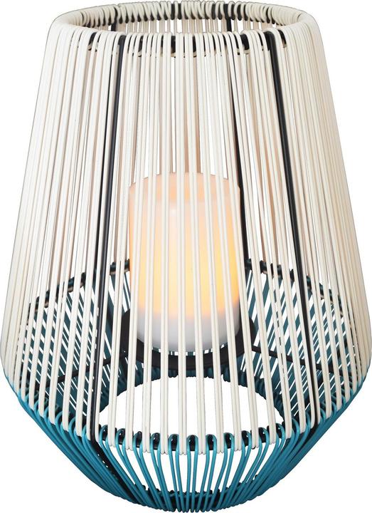 Produktbild Schönenberger Windlicht Solar Wega, Weiss, Blau (28 x 28 x 36 cm, 1 x)