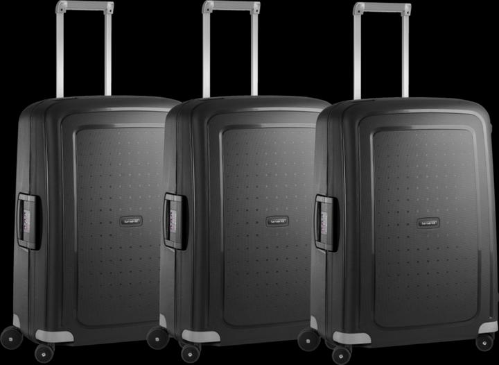 Actual product image Samsonite S'Cure Spinner 69cm Black Triple Kofferset (79 l)